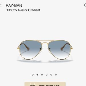 Ray Ban sunglasses  large aviator RB3025 blue gradient lenses